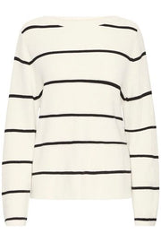 Ichi Trui Boston BIRCH W BLACK STRIPE - OAK Fashion Noordwolde