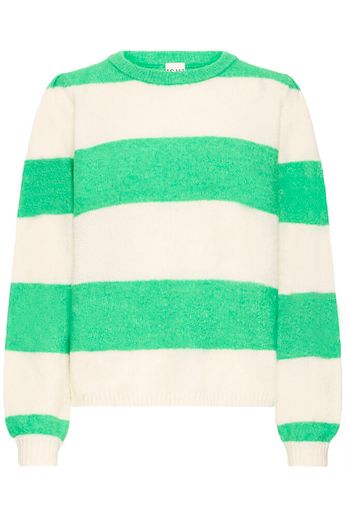 Ichi Trui Dusty Stripe KELLY GREEN BIRCH STRIPE - OAK Fashion Noordwolde