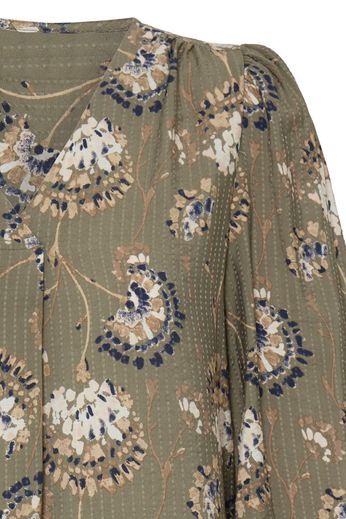 Fransa Blouse Kalia S. OLIVE FLORAL - OAK Fashion Noordwolde