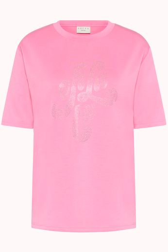 Kaffe Curve T-Shirt Rosa Pink Power - OAK Fashion Noordwolde