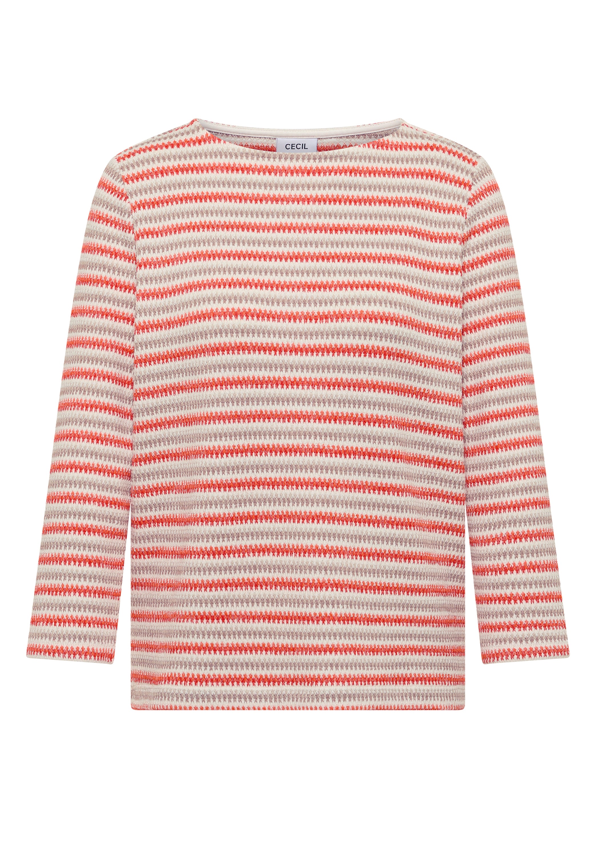 Cecil Top Stripe Oranje - OAK Fashion Noordwolde