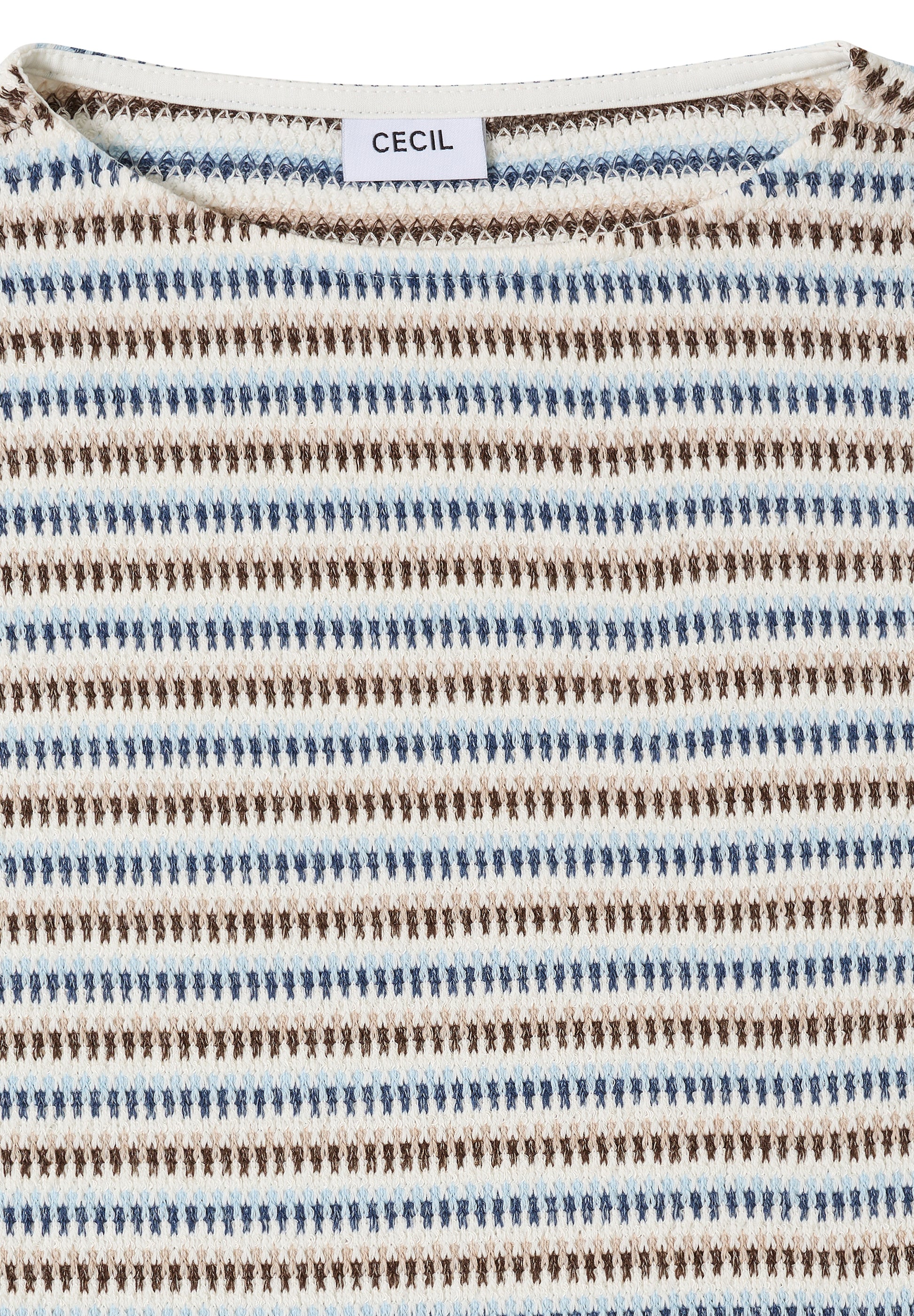 Cecil Top Stripe Blauw - OAK Fashion Noordwolde