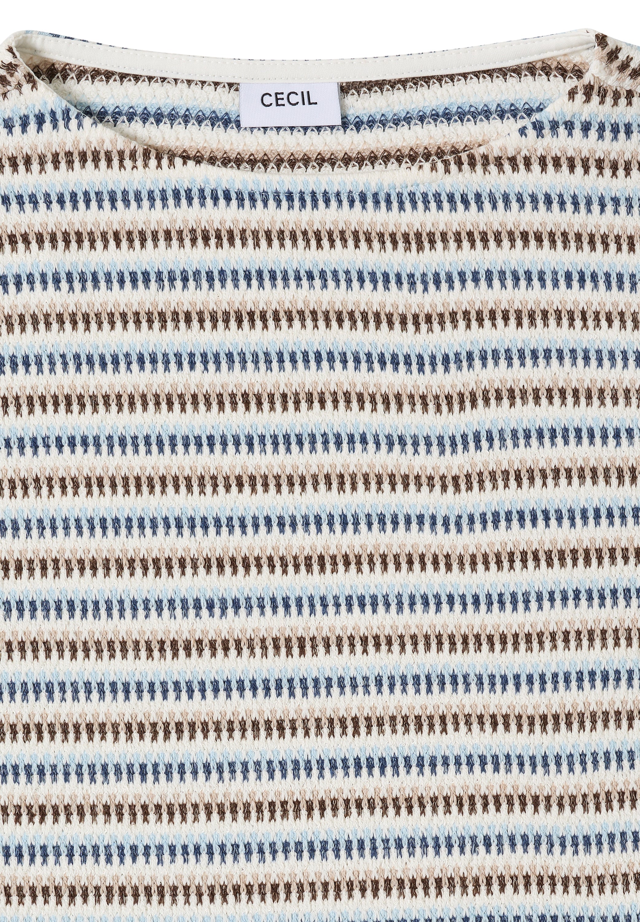 Cecil Top Stripe Blauw - OAK Fashion Noordwolde