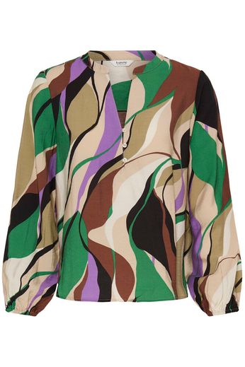 B.young Blouse Ibine ABSTRACT LEAVES LAVENDER - OAK Fashion Noordwolde