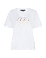 Red Button T-shirt Temmy Foil White/Gold - OAK Fashion Noordwolde