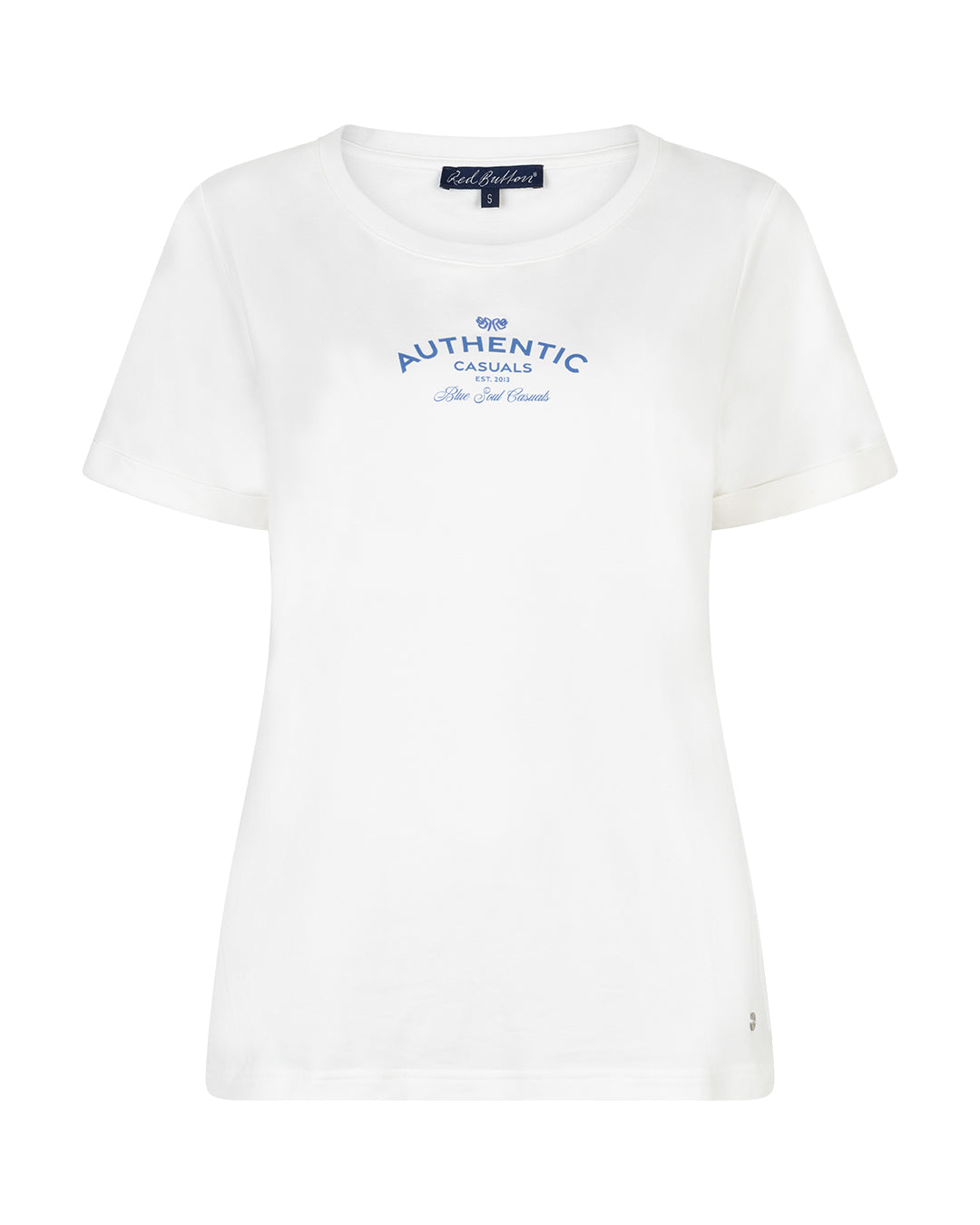 Red Button Red Button T-shirt Temmy Offwhite/Jeansblue - OAK Fashion Noordwolde