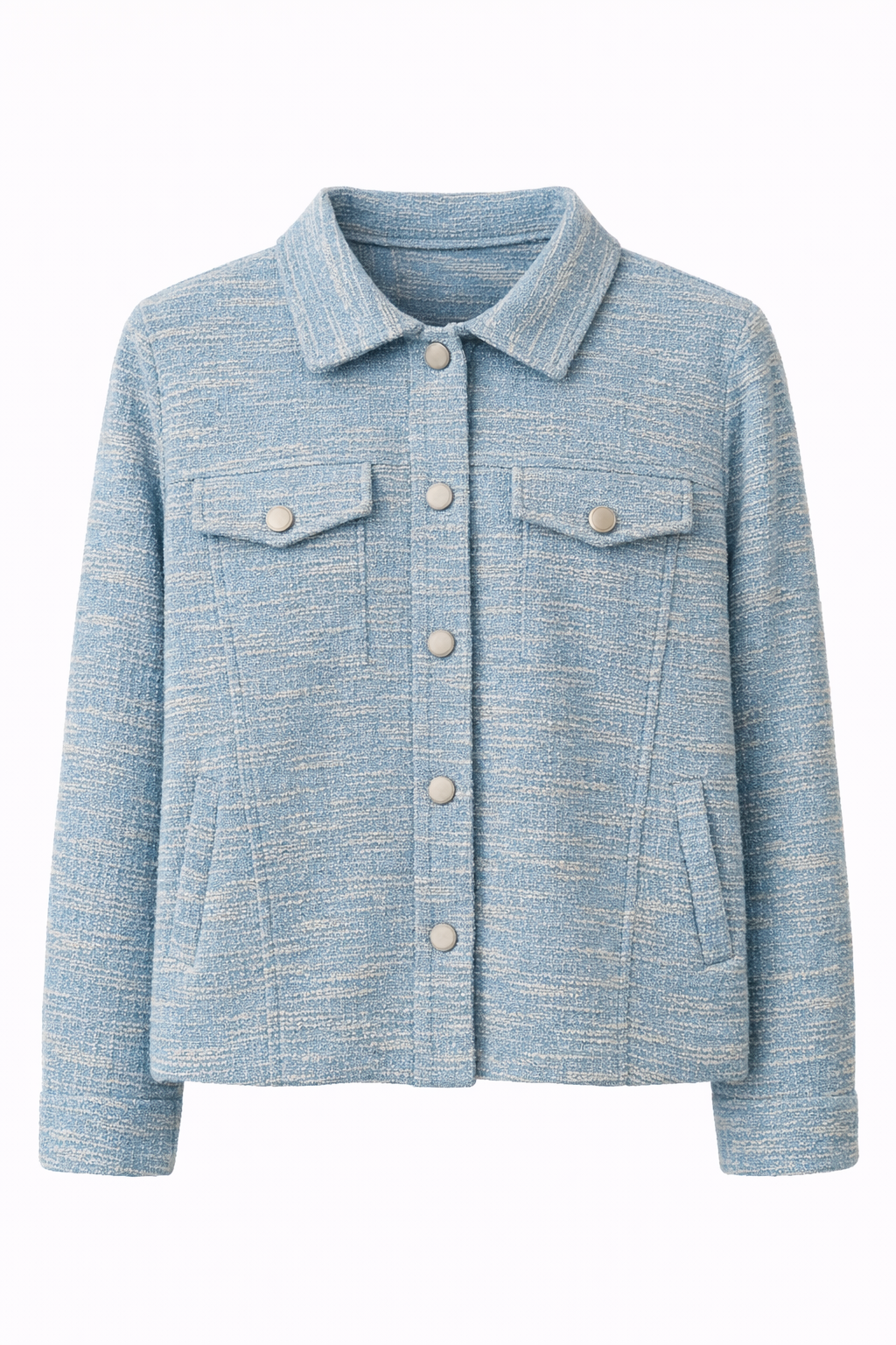 NED Galium LS Chenille Knit Blauw - OAK Fashion Noordwolde