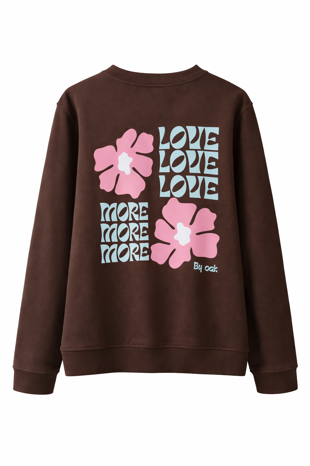 Oak Sweater Love More Bruin - OAK Fashion Noordwolde