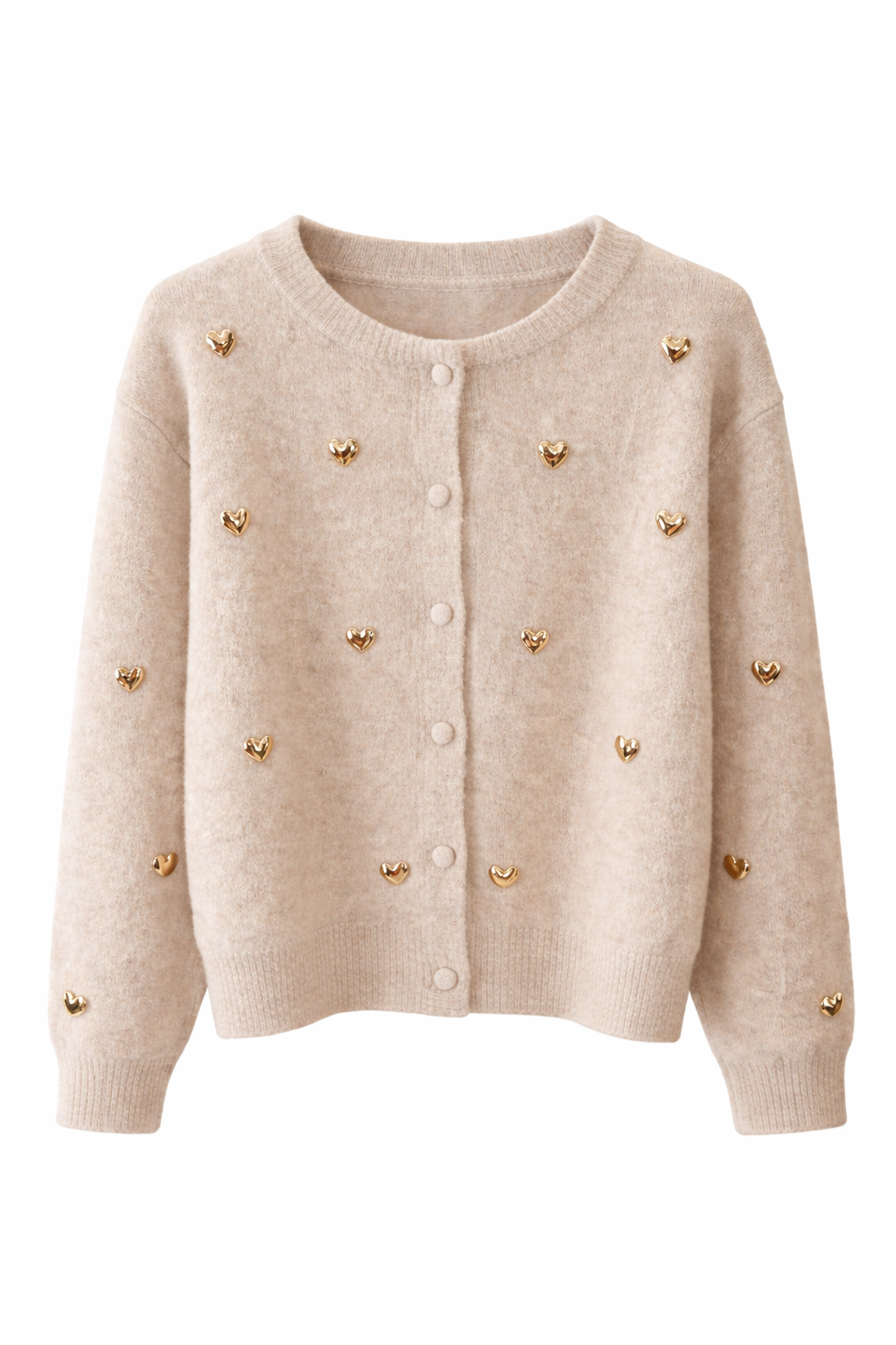 Oak Vest met harten Bruin - OAK Fashion Noordwolde