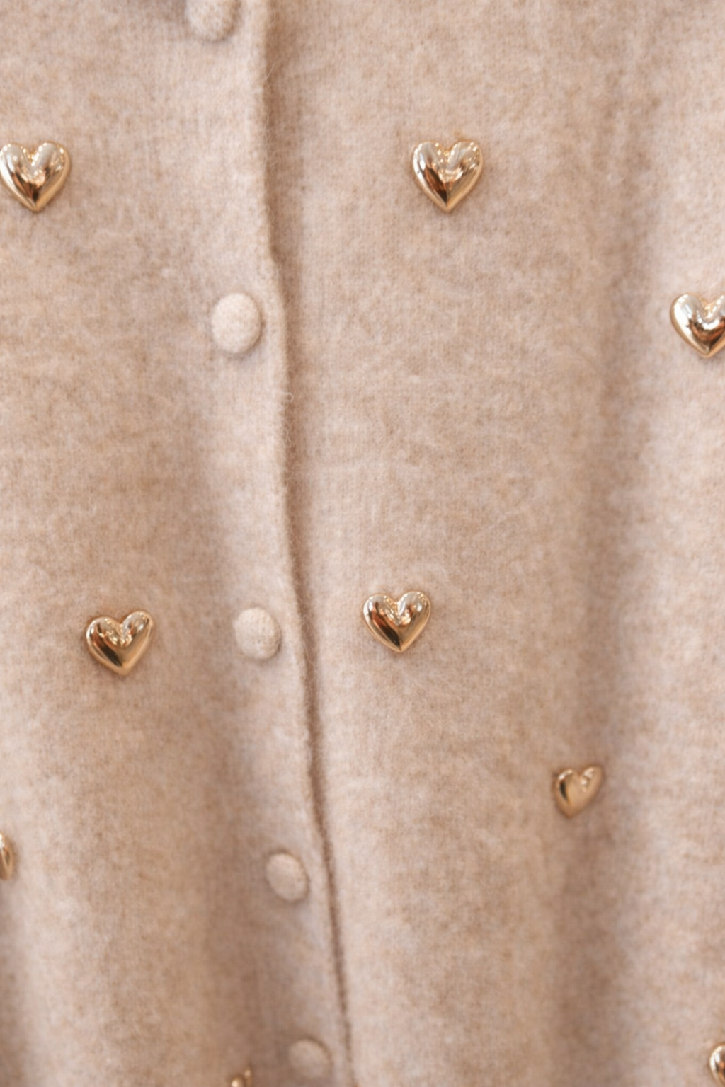 Oak Vest met harten Bruin - OAK Fashion Noordwolde