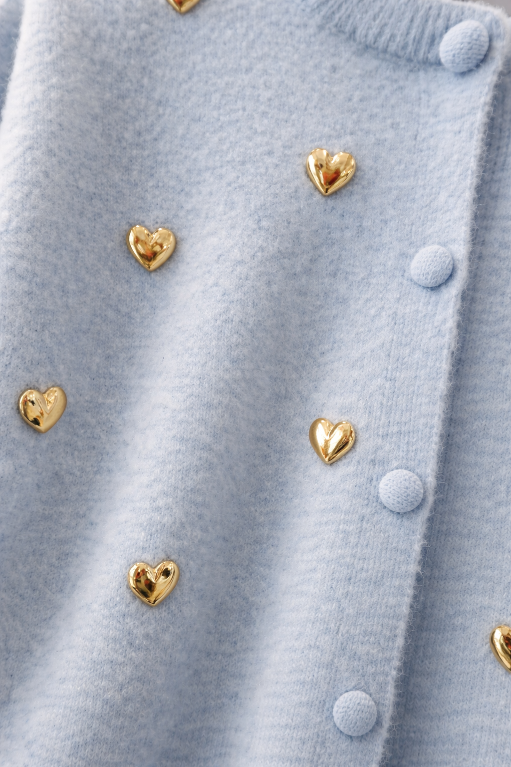 Oak Vest met harten Blauw - OAK Fashion Noordwolde