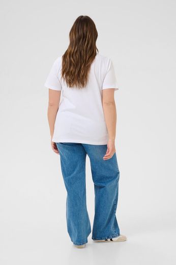 Kaffe Curve KCjune T-Shirt Optical White - OAK Fashion Noordwolde