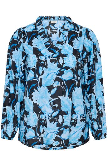 Kaffe Curve Blouse Sasja Blue Snake Flower - OAK Fashion Noordwolde