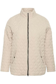 Kaffe Curve KCleina Quilt Jacket Feather Gray - OAK Fashion Noordwolde