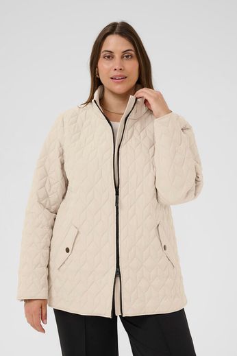 Kaffe Curve KCleina Quilt Jacket Feather Gray - OAK Fashion Noordwolde