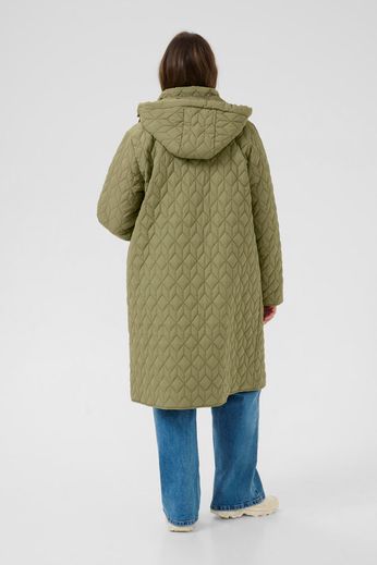 Kaffe Curve KCleina Quilt Coat Dusky Green - OAK Fashion Noordwolde