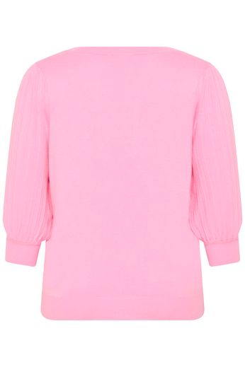 Kaffe Curve KCloni 3/4 SL Knit Pullover Pink Frosting - OAK Fashion Noordwolde