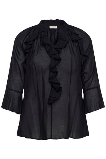 Kaffe Curve KCflori Blouse Black Deep - OAK Fashion Noordwolde