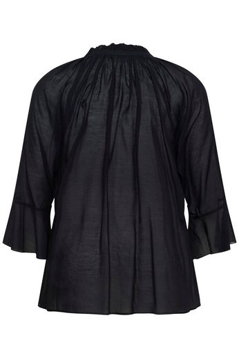 Kaffe Curve KCflori Blouse Black Deep - OAK Fashion Noordwolde