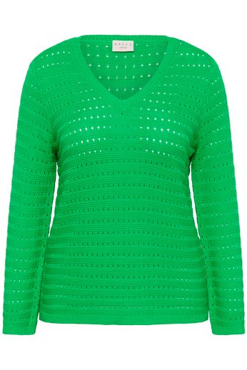 Kaffe Curve KCmetty Pullover Bright Green - OAK Fashion Noordwolde