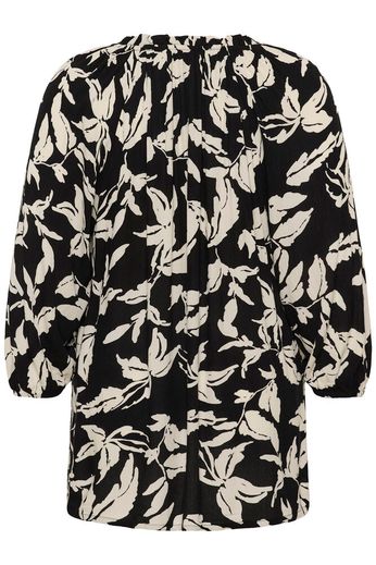 Kaffe Curve Blouse Ami Black Chalk Leaves - OAK Fashion Noordwolde