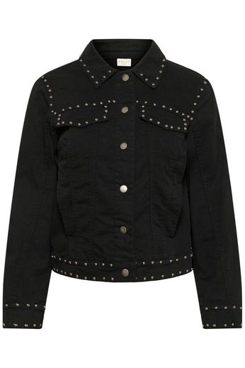 Kaffe Curve KCbrenn Twill Jacket Washed Black Twill - OAK Fashion Noordwolde