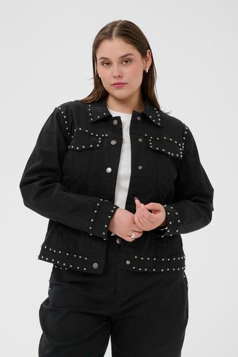 Kaffe Curve Brenn Twill Jacket Washed Black Twill - OAK Fashion Noordwolde