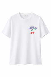 Oak T-shirt La Cerise Wit - OAK Fashion Noordwolde