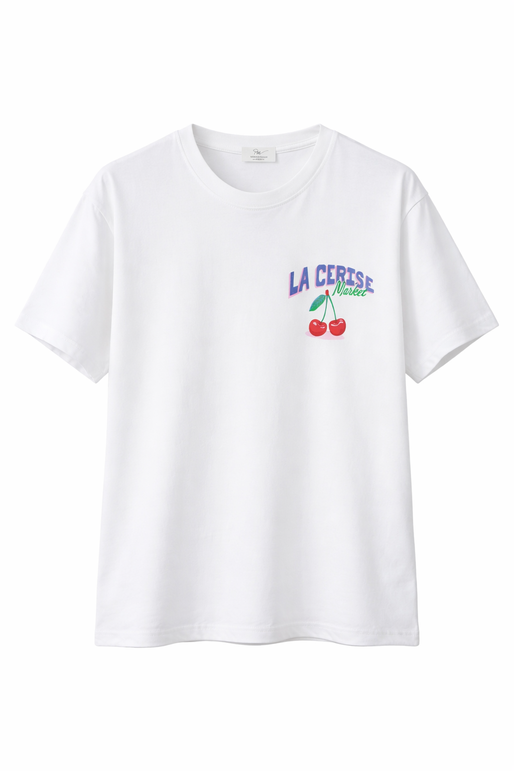 Oak T-shirt La Cerise Wit - OAK Fashion Noordwolde