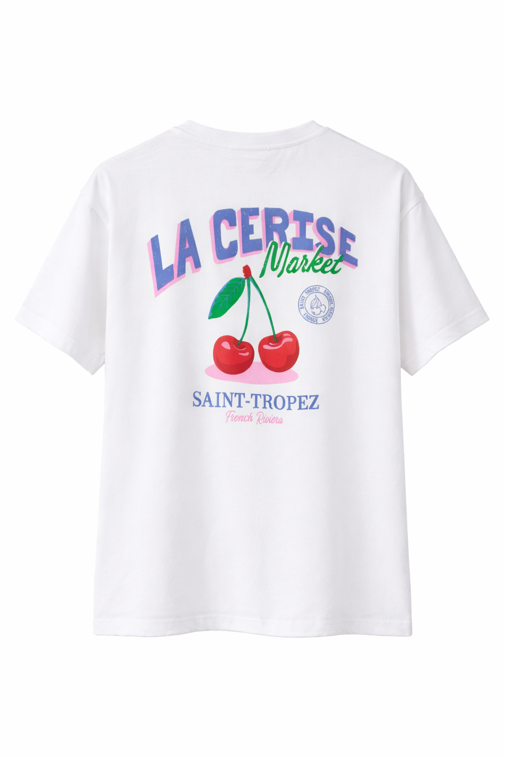 Oak T-shirt La Cerise Wit - OAK Fashion Noordwolde