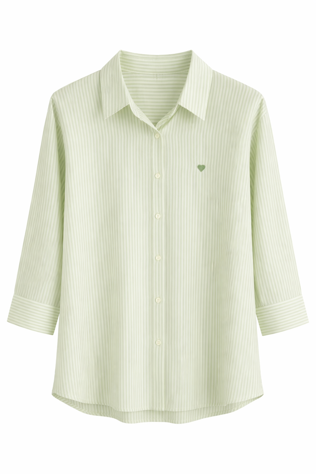 Oak Oak Blouse Streepjes Groen - OAK Fashion Noordwolde