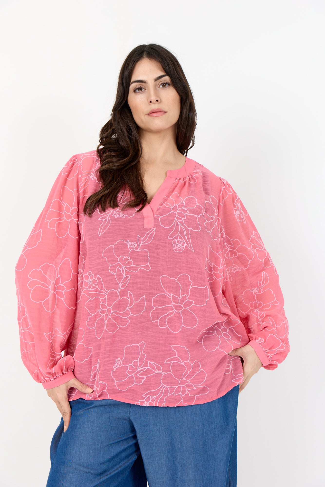 Wasabi Blouse Sahifa Roze - OAK Fashion Noordwolde