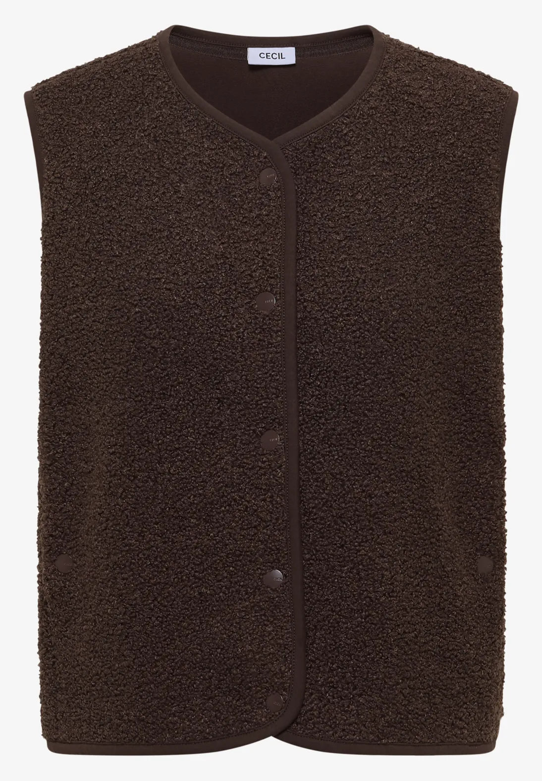 Cecil Gilet Curly Bruin - OAK Fashion Noordwolde