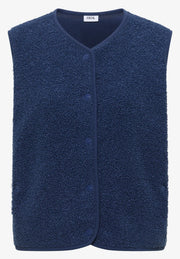 Cecil Gilet Curly Blauw - OAK Fashion Noordwolde