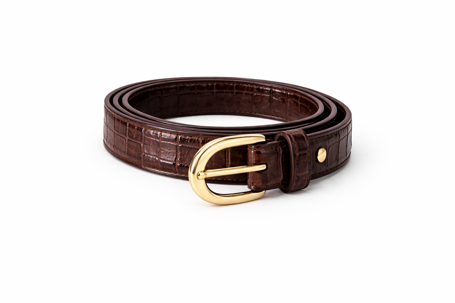 Teatro Riem Croco Print Brown - OAK Fashion Noordwolde