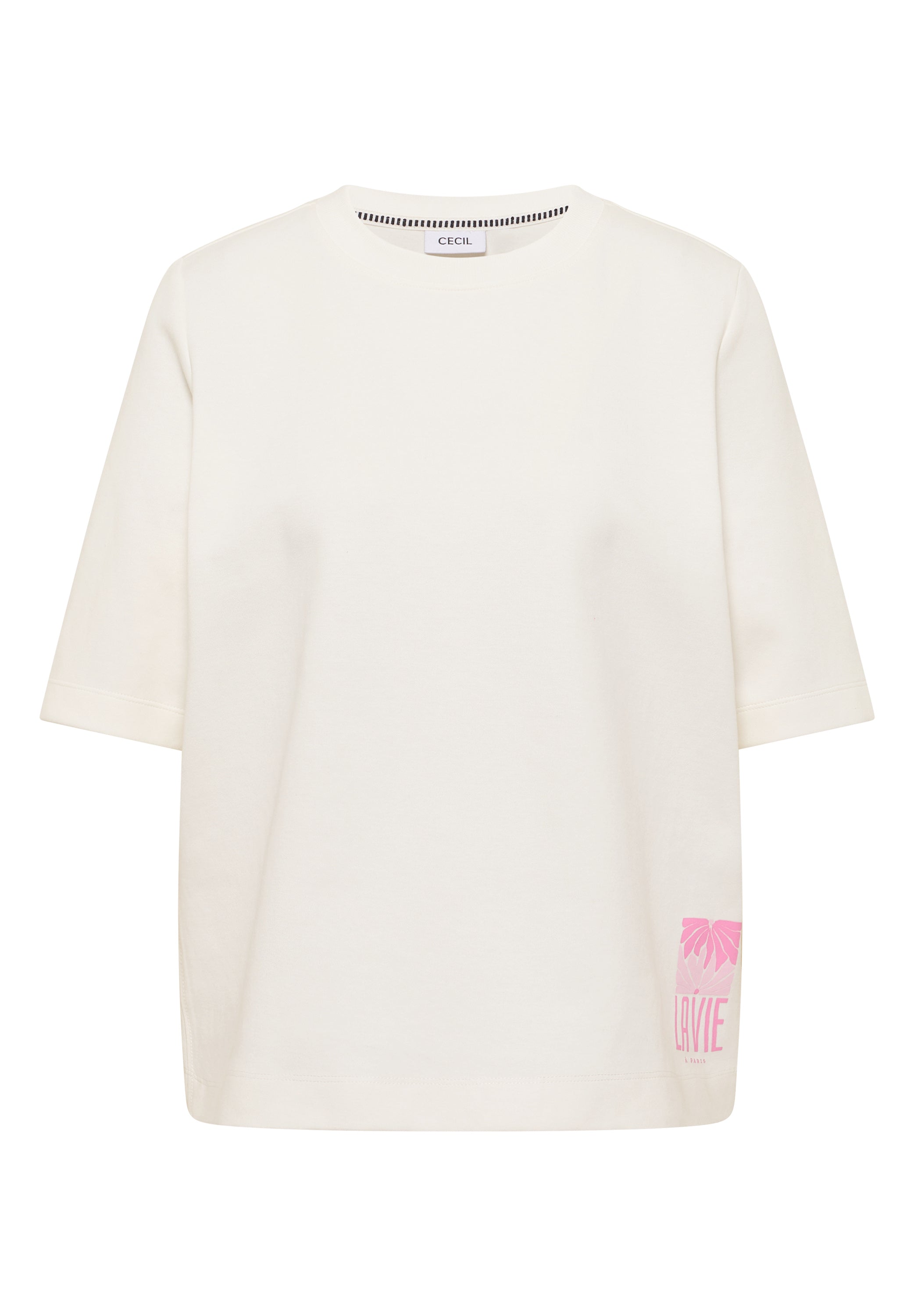 Cecil Sweatshirt met Backprint Wit - OAK Fashion Noordwolde