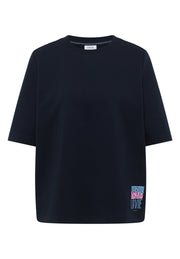 Cecil Sweatshirt met Backprint Blauw - OAK Fashion Noordwolde