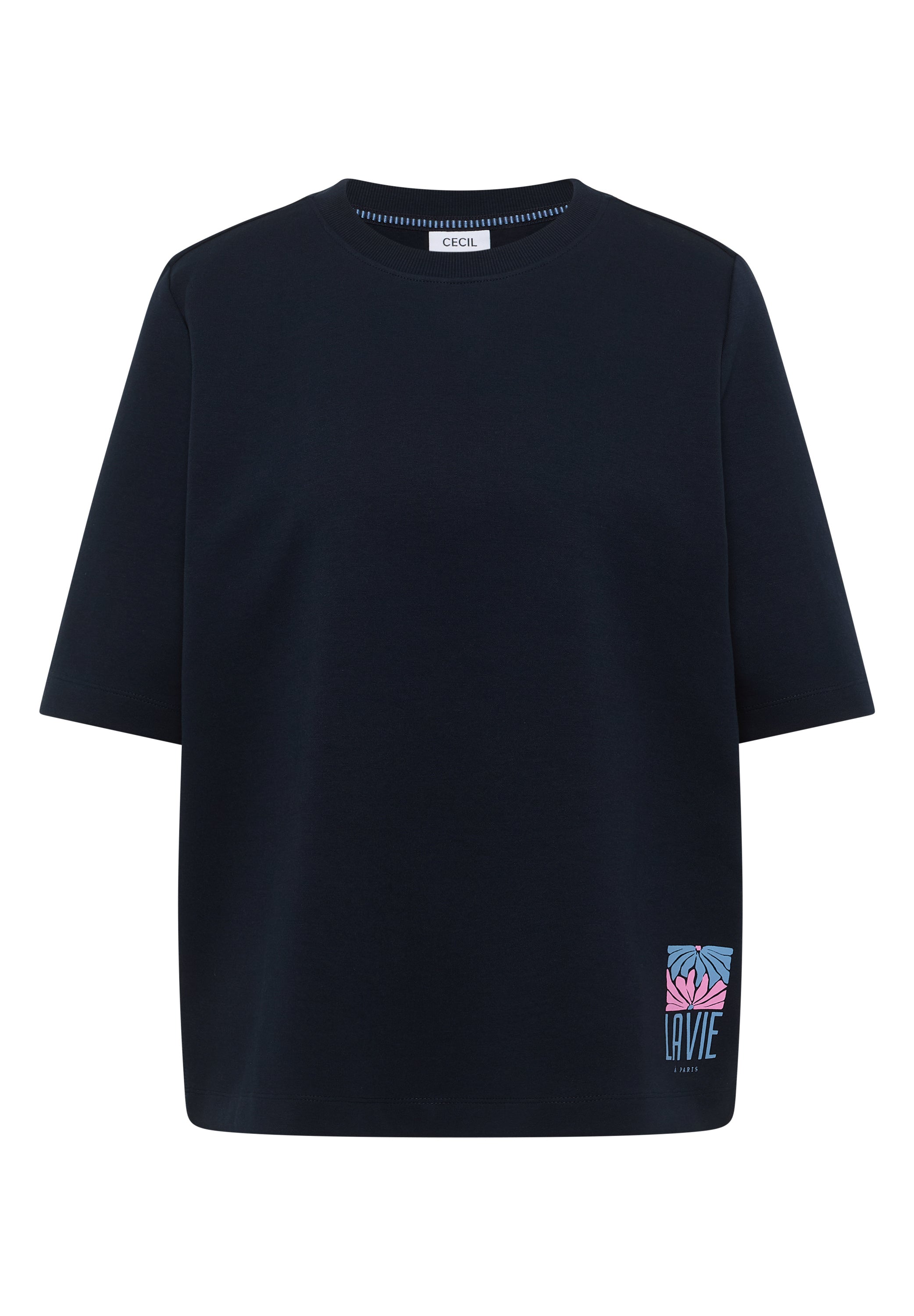 Cecil Sweatshirt met Backprint Blauw - OAK Fashion Noordwolde