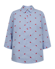 Freequent Blouse Rosan Blauw - OAK Fashion Noordwolde