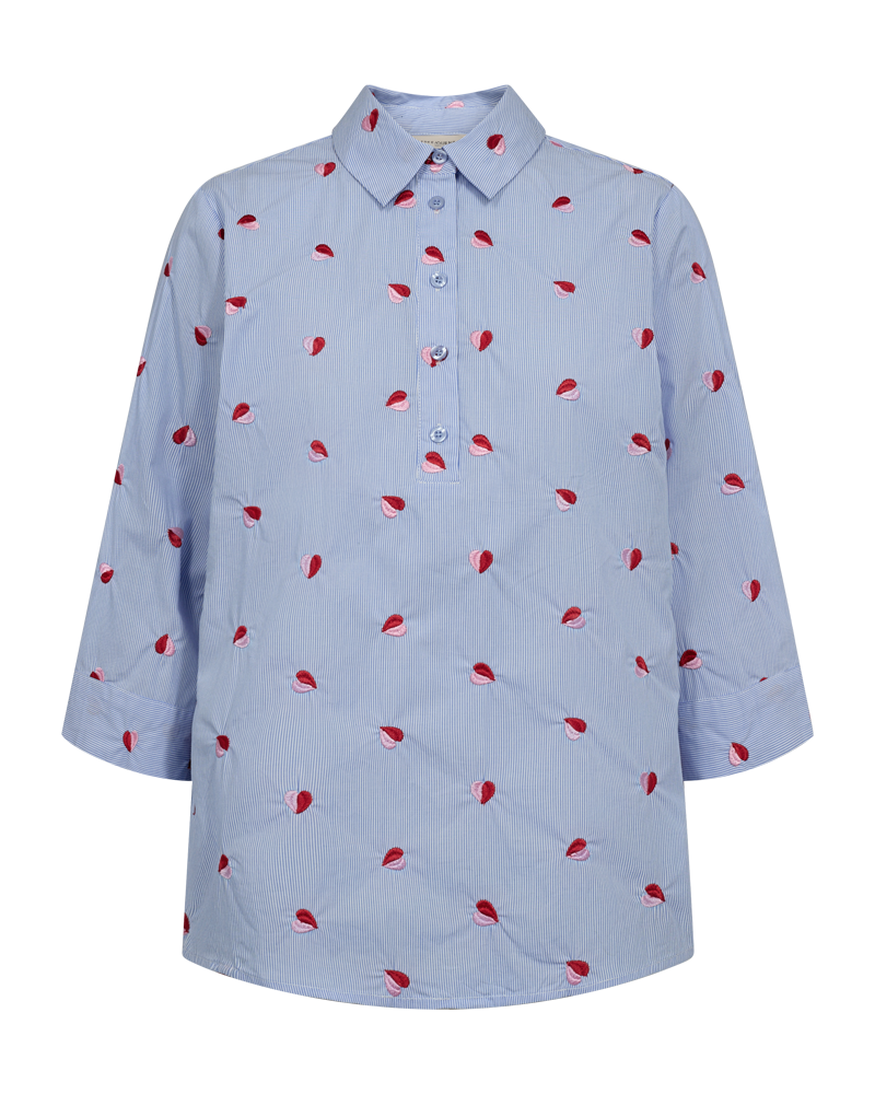 Freequent Blouse Rosan Blauw - OAK Fashion Noordwolde