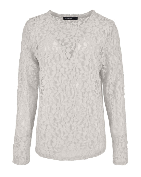 Fos Amsterdam Top Lacie Kant Wit - OAK Fashion Noordwolde