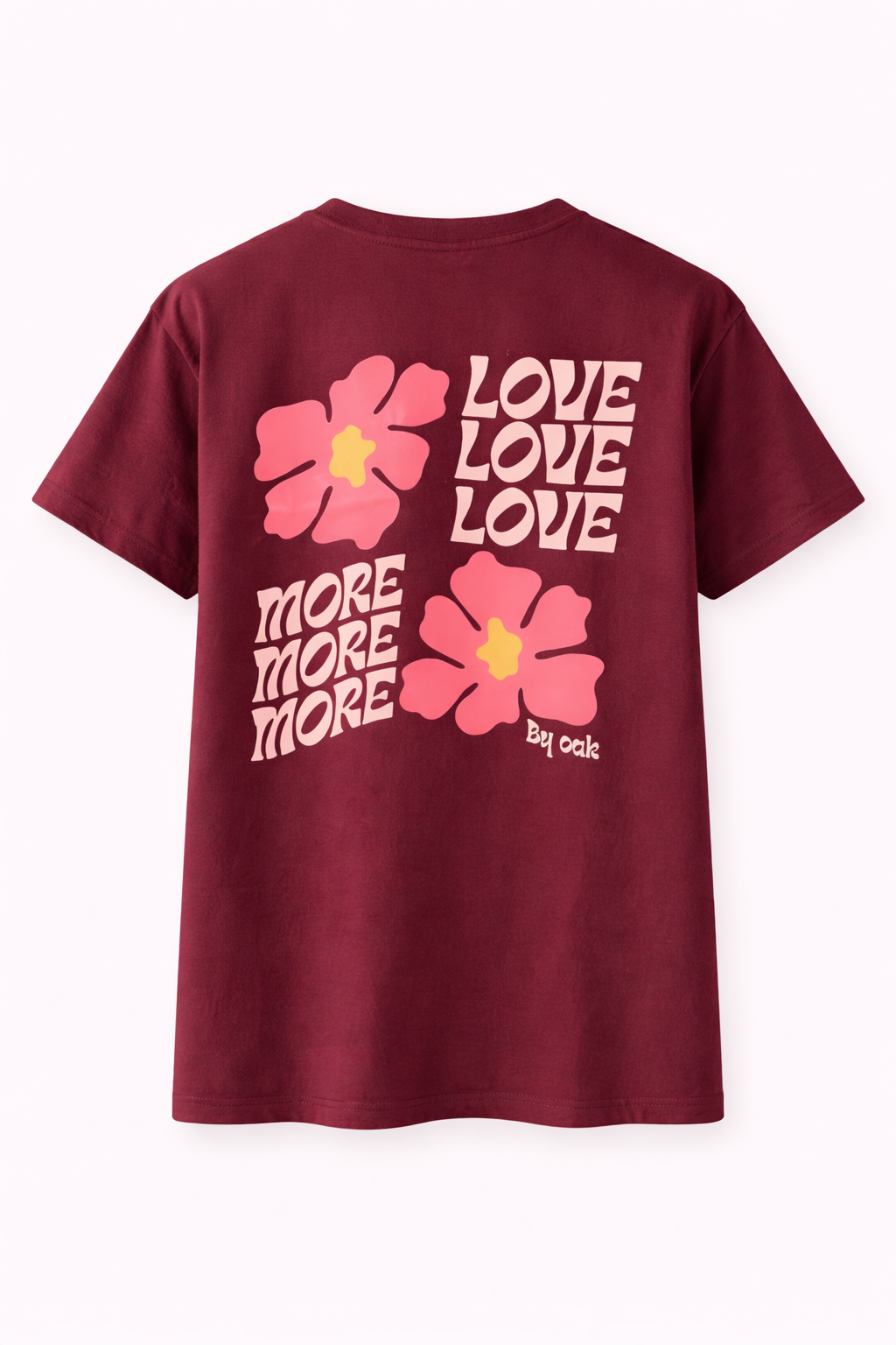 Oak T-shirt Love More Rood - OAK Fashion Noordwolde