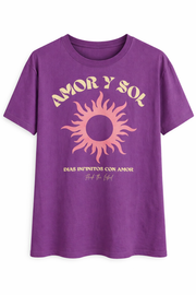 Fleek T-shirt Amor Paars - OAK Fashion Noordwolde
