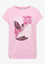 Cecil Top Fleur Roze - OAK Fashion Noordwolde