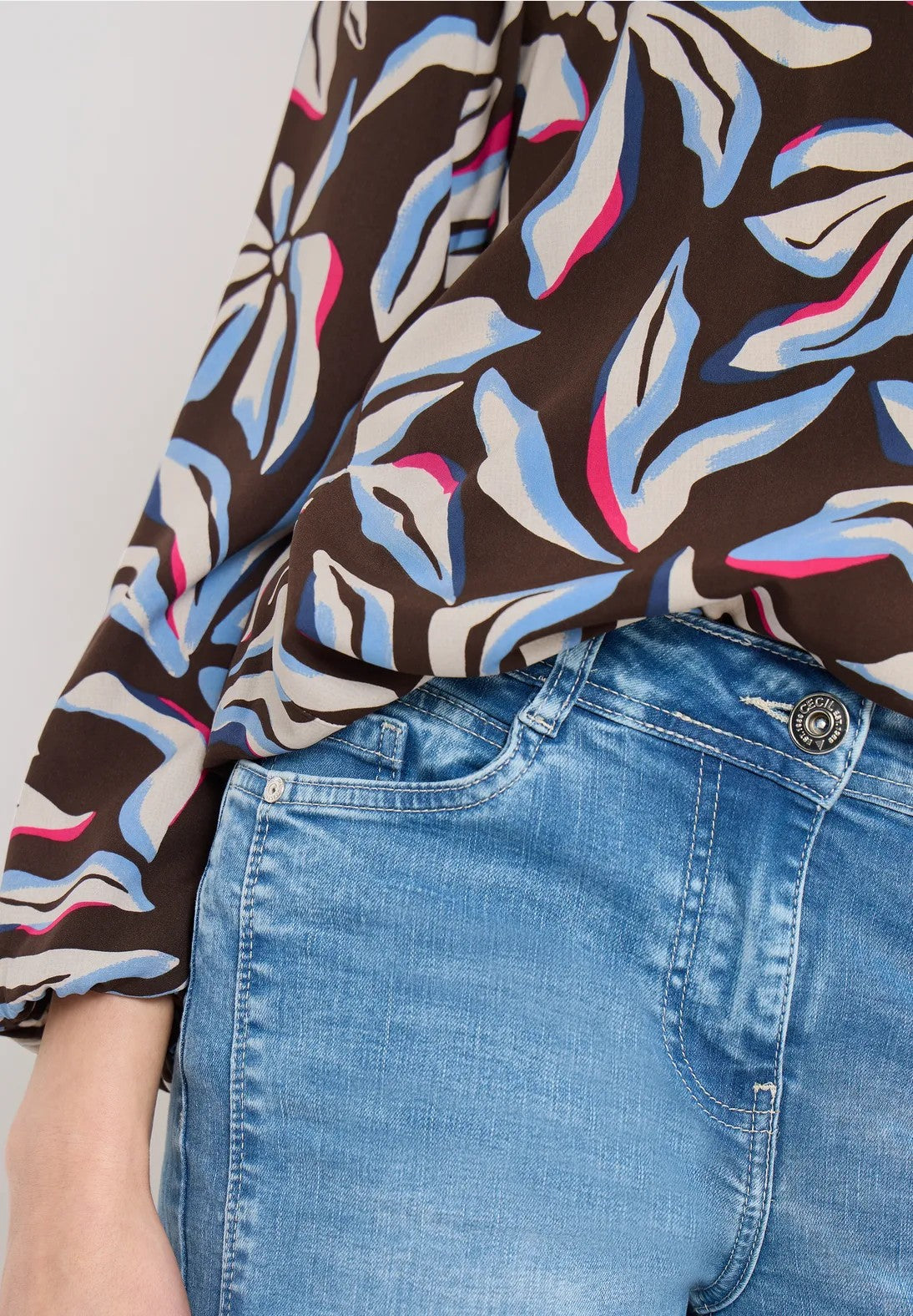 Cecil Blouse met Print Bruin - OAK Fashion Noordwolde