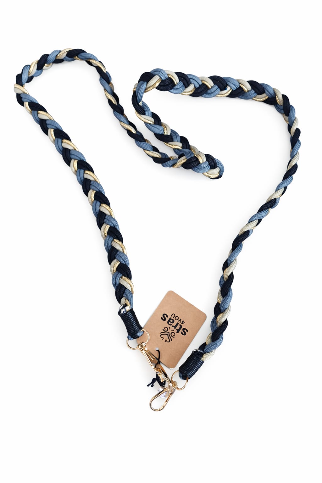 Strass 4 you Telefoonkoord gevlochten navy - OAK Fashion Noordwolde