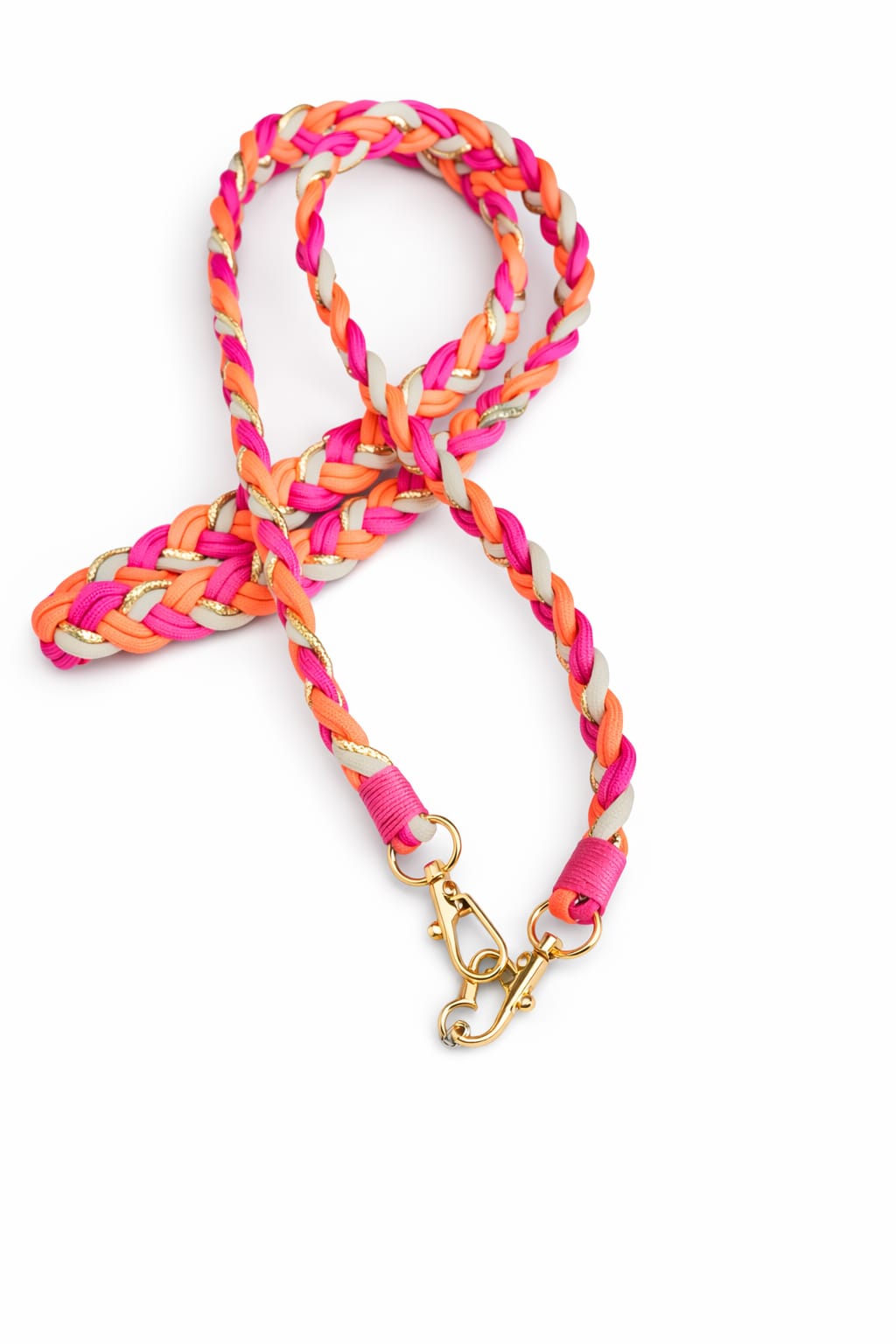Strass 4 you Telefoonkoord gevlochten Oranje - OAK Fashion Noordwolde