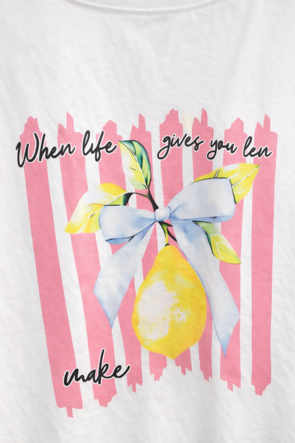 Oak T-shirt Lemon Wit - OAK Fashion Noordwolde