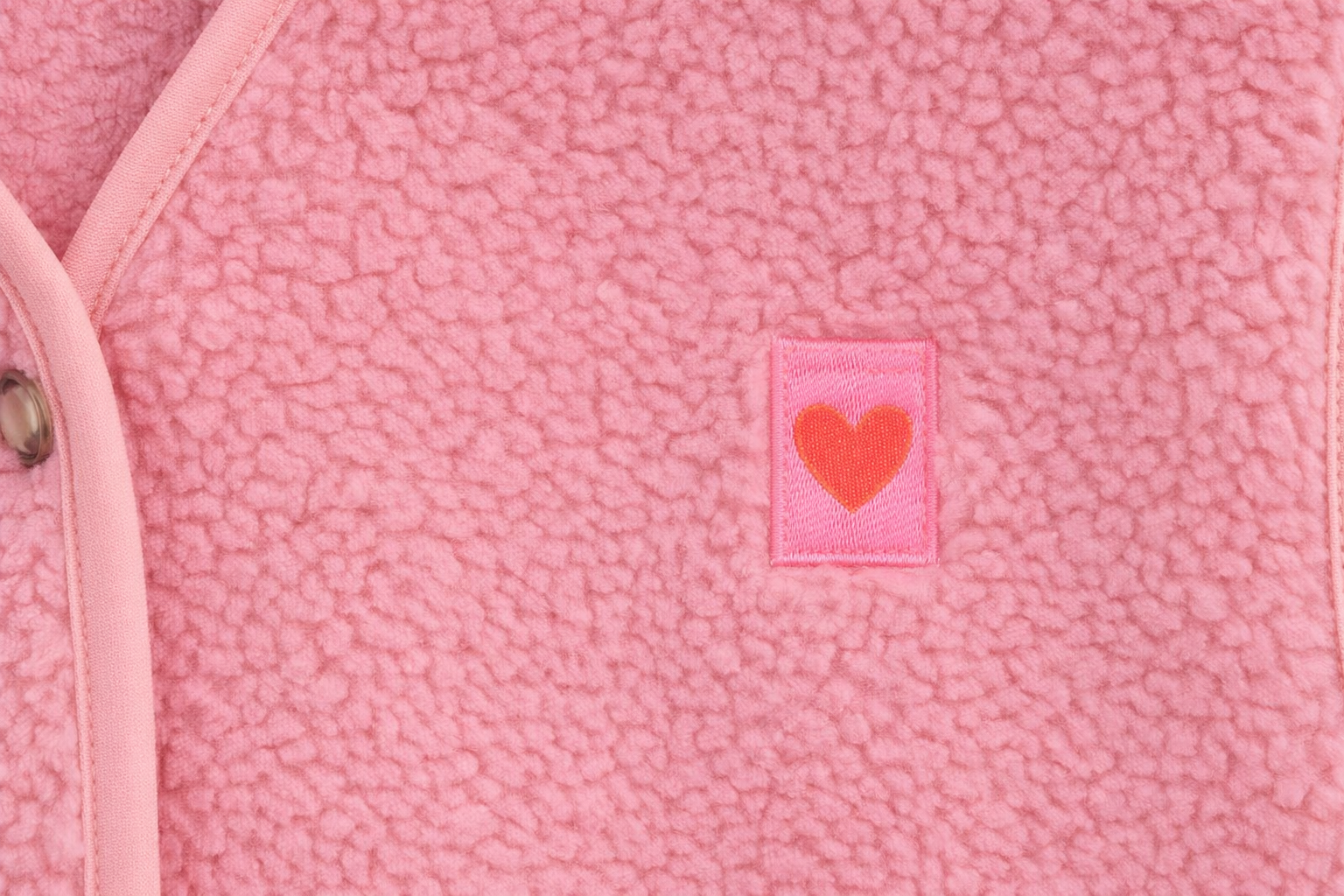 Oak Gilet Teddy Hartje Roze - OAK Fashion Noordwolde