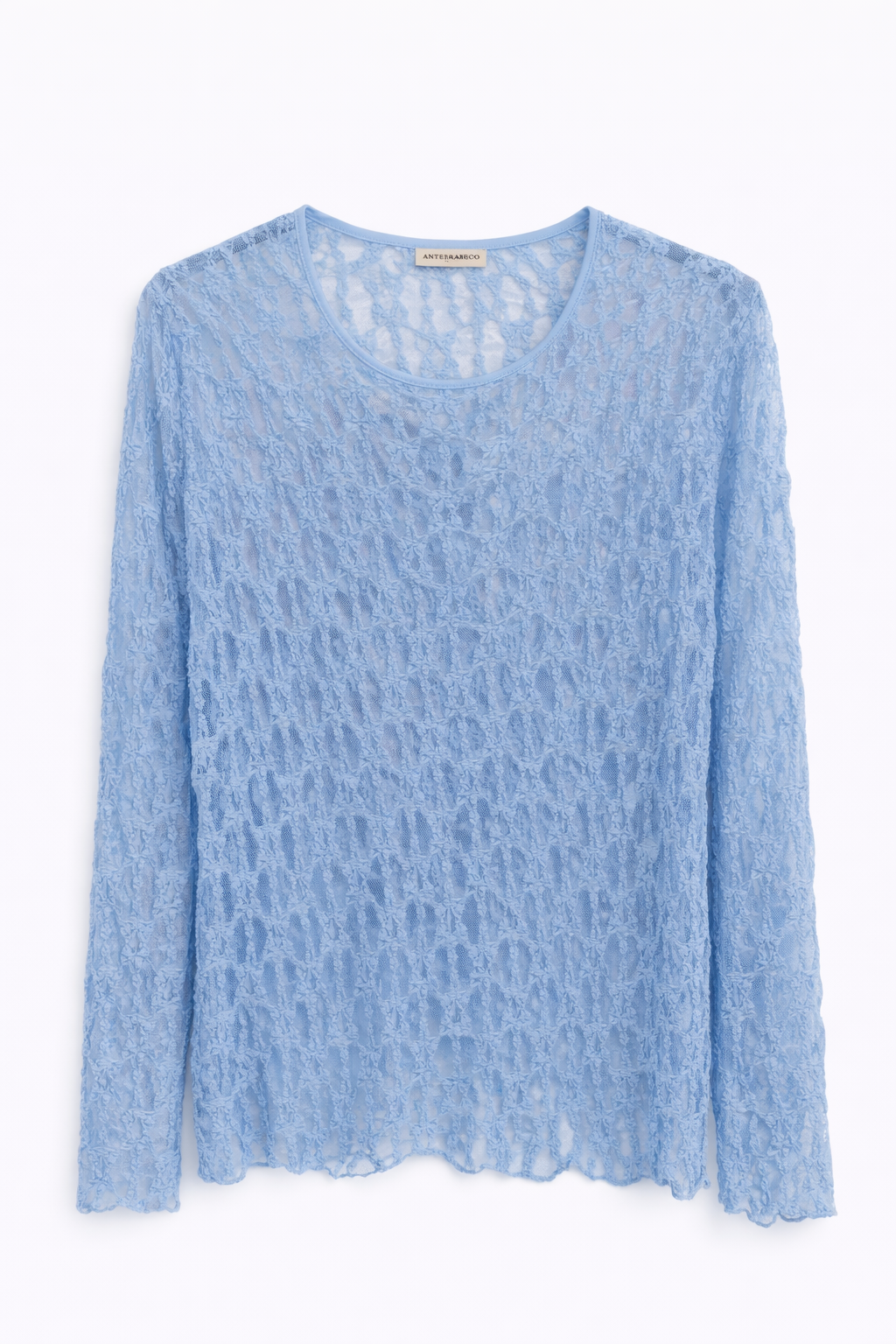 Oak Kanten Top Blauw - OAK Fashion Noordwolde